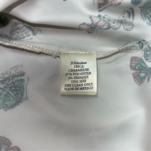 Josa Tulum Dress One Size‎ Fits Most Ivory Butterfly Print Beach  Cover V-neck - Picture 4 of 12